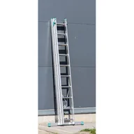 Drabiny - ALVE Aluminiowa trzyczęściowa drabina uniwersalna EUROSTYL przystosowana do używania na schodach, 3x10 szczebli, długość 6,26 m 558014 - miniaturka - grafika 1
