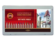 Przybory szkolne - KOH-I-NOOR Gioconda zestaw kredek pastelowych w metalowym pudełku, 12 kolorów 8827012005PL - miniaturka - grafika 1