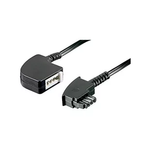 Goobay R ohne Kennzeichnung TEL TAE-F 600V BLACK VERL. 6m 4040849502439 - Kable miedziane - miniaturka - grafika 1