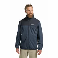 Kurtki męskie - Męska kurtka softshellowa Jack Wolfskin FELDBERG HOODY M midnight sky - S - miniaturka - grafika 1