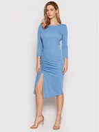 Sukienki - Rinascimento Sukienka koktajlowa CFC0018435002 Niebieski Regular Fit - miniaturka - grafika 1