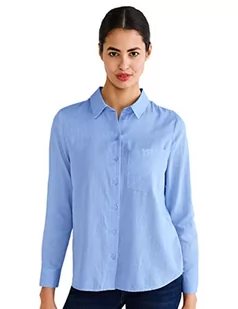 Street One Damska bluzka koszulowa, Oryginalny niebieski, 40 - Bluzki damskie - miniaturka - grafika 1