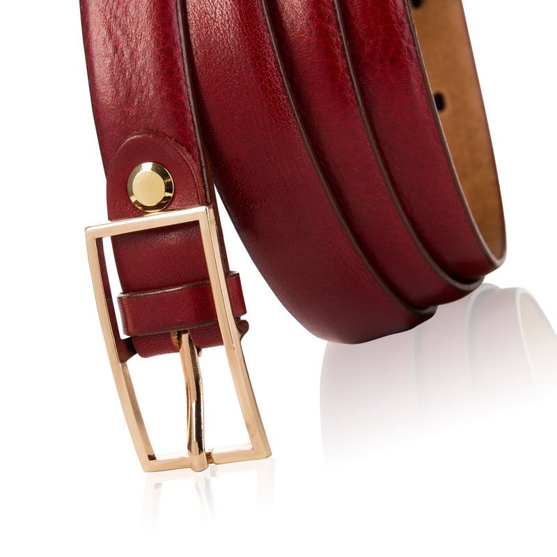 Betlewski, Pasek damski, Livia, czerwony, 85/102 cm