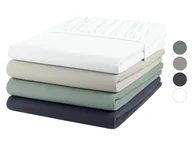 Prześcieradła - LIVARNO home Prześcieradło z lnem z gumką, 90-100 x 200 cm - miniaturka - grafika 1