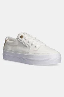 Tommy Hilfiger tenisówki ESSENTIAL VULC TEXTILE SNEAKER damskie kolor biały FW0FW08323 - Trampki damskie - miniaturka - grafika 1
