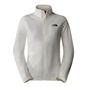 Bluzy sportowe damskie - Bluza The North Face 100 Glacier Full-Zip Fleece 0A855O4HP1 - biała - miniaturka - grafika 1