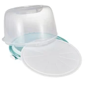 Pojemniki kuchenne - Pojemnik na ciasto 2K okrągły, wysoki, seledynowy - miniaturka - grafika 1