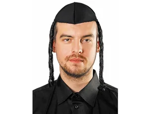 Czapka jarmułka z pejsami - 1 szt. - Dodatki do strojów karnawałowych - miniaturka - grafika 1