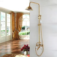 Baterie wannowe i prysznicowe - Bateria prysznicowa retro HERMIONE złota - miniaturka - grafika 1