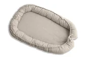 Kokony niemowlęce - Gniazdko niemowlęce Prestige linen plain 55x80 beżowe materacyk pozycjonujący - miniaturka - grafika 1
