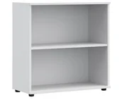 Regały - Otwarty Regał Biały Biurowy Na Segregatory W6-R29 - miniaturka - grafika 1