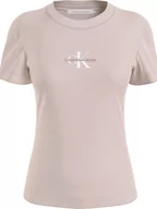 Koszulki i topy damskie - Calvin Klein Koszulka w kolorze jasnoróżowym - miniaturka - grafika 1