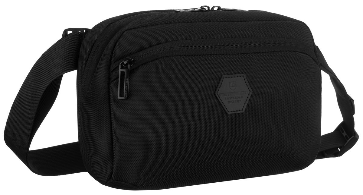 Torba męska saszetka czarna PETERSON nerka sportowa mała listonoszka na ramię