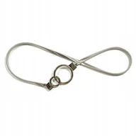 Paski - srebrny PASEK damski sprężyna SNAKE do sukienki spódnicy prosty elegancki - miniaturka - grafika 1