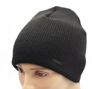 Czapka męska zimowa czarna na mrozy produkt polski - Czapki męskie - miniaturka - grafika 1