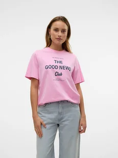 Vero Moda Koszulka "Katrine" w kolorze jasnoróżowym - Koszulki i topy damskie - miniaturka - grafika 1