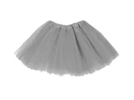 Sukienki i spódniczki dla dziewczynek - SPÓDNICZKA TIULOWA TRÓJWARSTWOWA SZARA 28cm - miniaturka - grafika 1