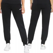 Spodnie damskie - Sportowe spodnie damskie PUMA czarne wygodne i modne joggery dresowe M - miniaturka - grafika 1