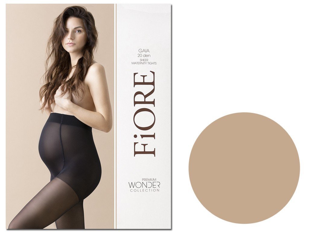Rajstopy Ciążowe Gładki 20 Den Płaski Szew Nude 2