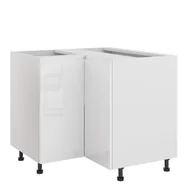 Meble kuchenne - Rimini Szafka Dolna Narożna Lewa Dnw-90 Biały Połysk - miniaturka - grafika 1