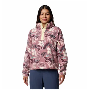 Bluza damska Columbia Helvetia™ II Printed Cropped Half Snap Rozmiar: M / Kolor: fioletowy - Bluzy sportowe damskie - miniaturka - grafika 1
