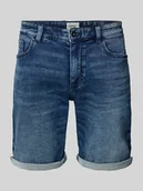 Spodenki męskie - Szorty jeansowe o kroju regular fit z 5 kieszeniami - miniaturka - grafika 1