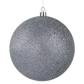 Bombki - Bombka plastikowa EUROFIRANY, GRAFITOWY, 8 cm, 4 szt. - miniaturka - grafika 1