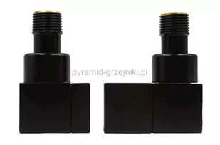 Varioterm Zawór regulacyjny Quattro - czarny mat alu-pex-PEX prawa QR24CFK/P(PEX) - Zawory i kraniki - miniaturka - grafika 1