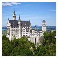 Naklejki na ścianę - Naklejka ścienna 100x100 Zamek Neuschwanstein - miniaturka - grafika 1