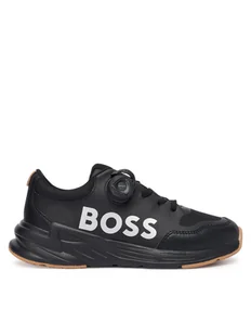 BOSS Sneakersy J52566 M Czarny - Buty dla chłopców - miniaturka - grafika 1