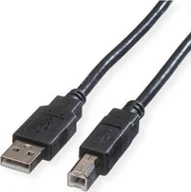 Kable USB - Kabel USB Roline ROLINE GREEN USB 2.0 kabel, Type A-B, zwart, 1,8 m - miniaturka - grafika 1