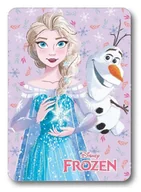 Koce i narzuty dla dzieci - Koc polarowy dziecięcy 100x140 Frozen Elza Olaf - miniaturka - grafika 1