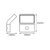 Lampy ogrodowe - OSRAM Lampa zewnętrzna z czujnikiem ruchu ENDURA STYLE WIDE, aluminiowy / szary / cynkowy, aluminium, nowoczesny - miniaturka - grafika 1