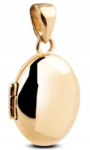 PIĘKNA KLASYCZNA OWALNA ZAWIESZKA SEKRETNIK PUZDERKO NA ZDJĘCIA 8KT 333 - Wisiorki - miniaturka - grafika 1