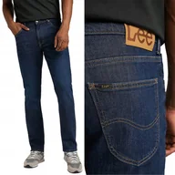 Spodnie męskie - Lee BROOKLYN STRAIGHT Deep Water proste ciemne spodnie jeansowe W40 L34 - miniaturka - grafika 1