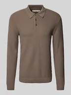 Swetry męskie - Sweter z dzianiny z kołnierzykiem polo model ‘ANDRI’ - miniaturka - grafika 1