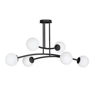 Emibig Halldor lampa wisząca 6-punktowa czarna 1024/6 1024/6 - Lampy sufitowe - miniaturka - grafika 1