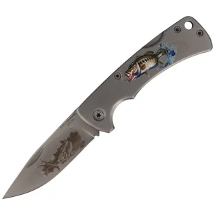 Nóż składany wędkarski motyw ryb Herbertz Solingen Stainless, Satin (585809) - Noże - miniaturka - grafika 1