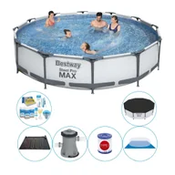 Baseny ogrodowe - Oferta basenów - Bestway Steel Pro MAX 366x76 cm okrągły - miniaturka - grafika 1