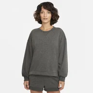 Bluzy sportowe damskie - Nike Yoga French Terry Fleece L - miniaturka - grafika 1