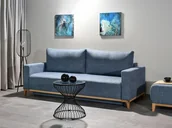 Sofy i kanapy - Elegancka Sofa Z Funkcją Spania Stockholm Jeansowy - miniaturka - grafika 1