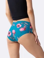 Majtki damskie - FIGI JULIMEX WILD ROSE MAXI (kolor Szmaragdowy, rozmiar XXL) - miniaturka - grafika 1