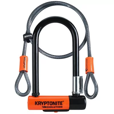 Kryptonite Zapięcie U-lock Evolution 7 + KryptoFlex czarny-pomarańczowy / Rozmiar: 120 cm x 10 mm