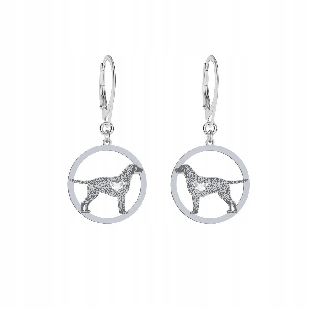 Kolczyki Srebrne z psem Curly Coated Retriever 925 Prezent GRAWER GRATIS