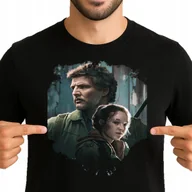 Koszulki męskie - KOSZULKA THE LAST OF US JOEL I ELLIE POSTAPO GRA GAMING M B3346 CZARNA - miniaturka - grafika 1