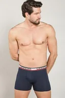 Majtki męskie - Bokserki męskie bawełniane granatowe (2pack) w sportowym stylu Kappa K1214 - miniaturka - grafika 1