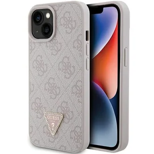 Guess GUHCP15SP4TDPP iPhone 15 6.1" różowy/pink hardcase Leather 4G Triangle Strass - Etui i futerały do telefonów Guess GUHCP15SP4TDPP iPhone 15 6.1" różowy/pink hardcase Leather 4G Triangle Strass - Etui i futerały do telefonów - miniaturka - grafika 1