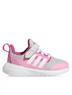 adidas Buty Fortarun 2.0 Cloudfoam Sport Running Elastic Lace Top Strap Shoes HR0281 Szary - Buty dla dziewczynek - miniaturka - grafika 1