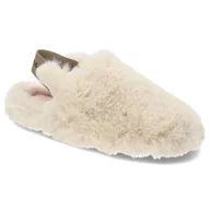Kapcie damskie - Białe Kapcie Damskie Z Miękkim Futerkiem Macarena - miniaturka - grafika 1