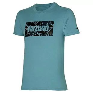 Mizuno Koszulka damska Athletic T-Shirt, Kolor: niebieski dymny., XL - Koszulki i topy damskie - miniaturka - grafika 1
